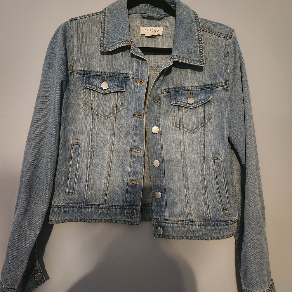 Ci Sono Light Blue Jean Jacket for Women